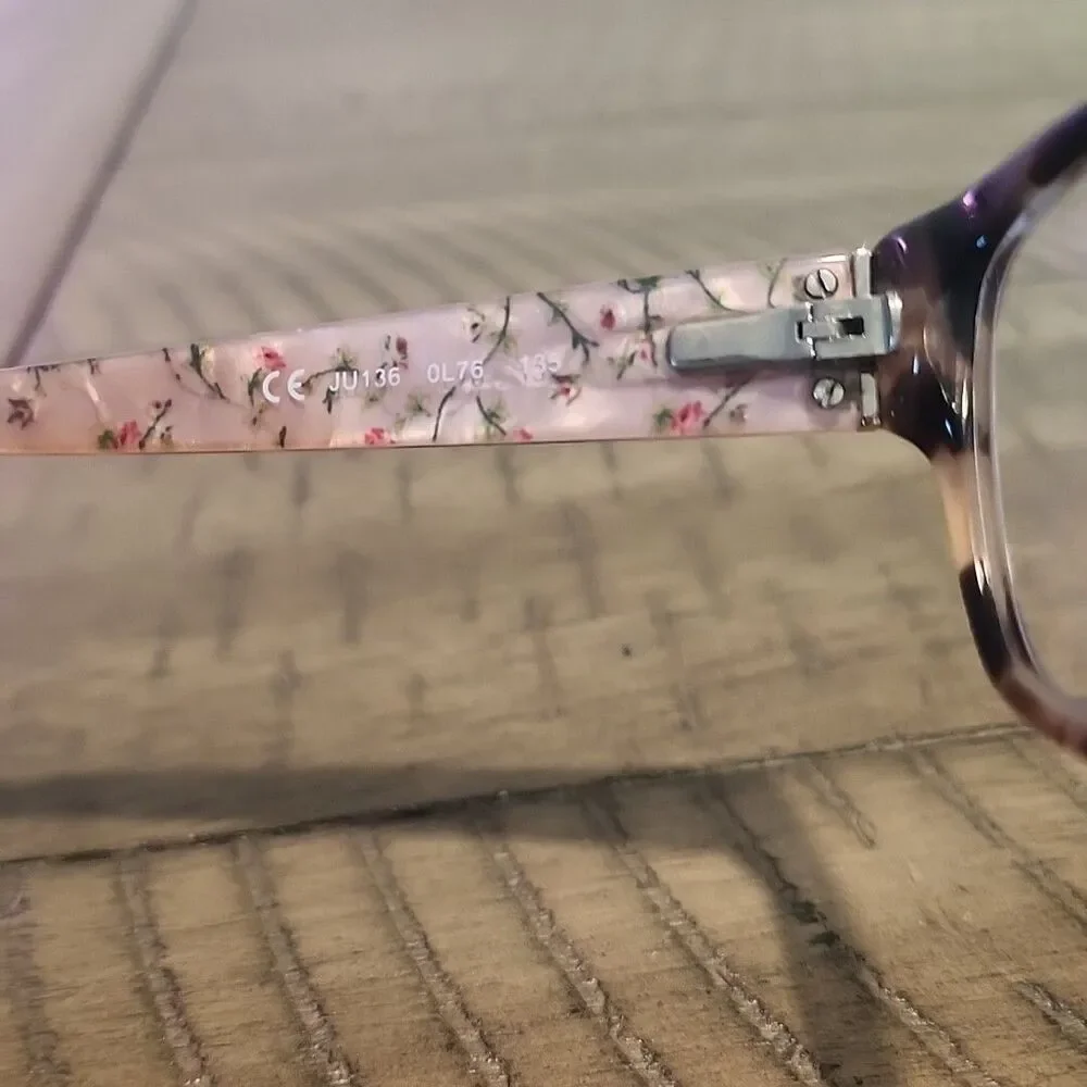 FRAMES ONLY Juicy Couture JU 136 0L76 Tortoise Pink Rectangular Eyeglasses 135